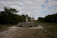 Stela at Dzibilchaltun - dzibilchaltun mayan ruins,dzibilchaltun mayan temple,mayan temple pictures,mayan ruins photos